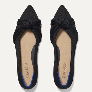 Rothy's The Knot Point II - BLACK shoes ballet flats Size 7-1/2 EUC